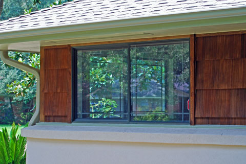 Close Up Look of a Cedarbrake Corner Sliding Window