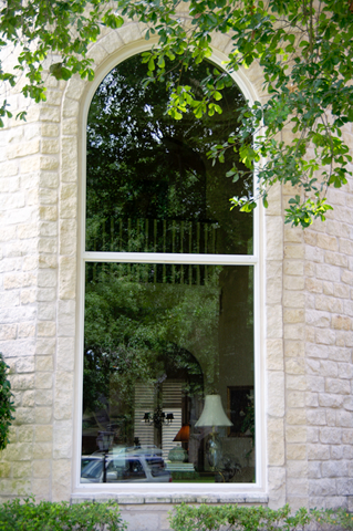 Close Up of a Picture Window and Window with Arc
